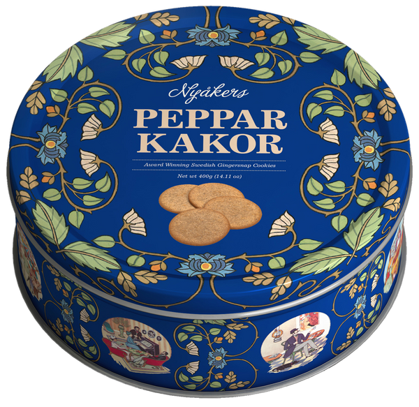 Nyakers Original Gingersnaps in Blue Tin