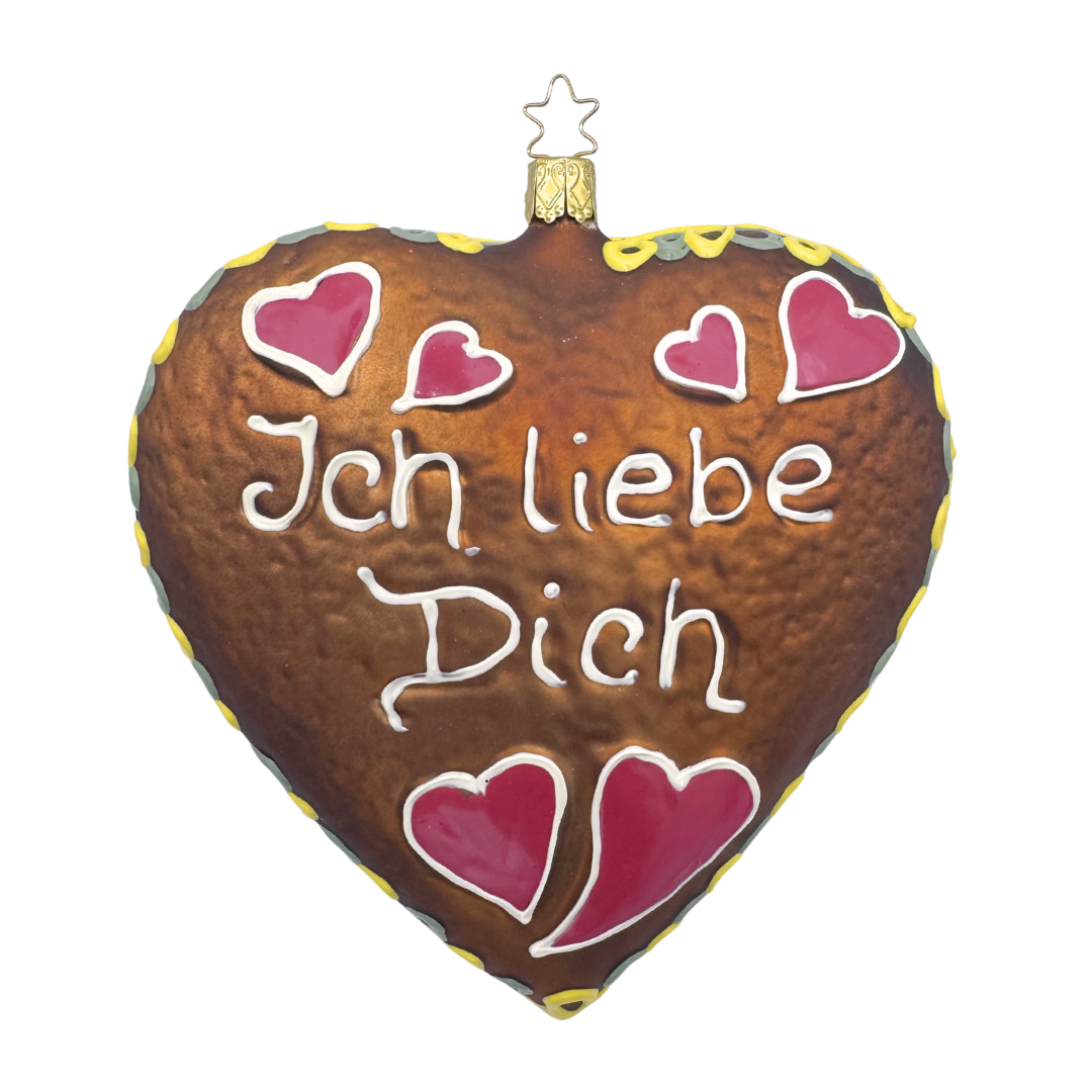 A large decorated gingerbread heart with 
