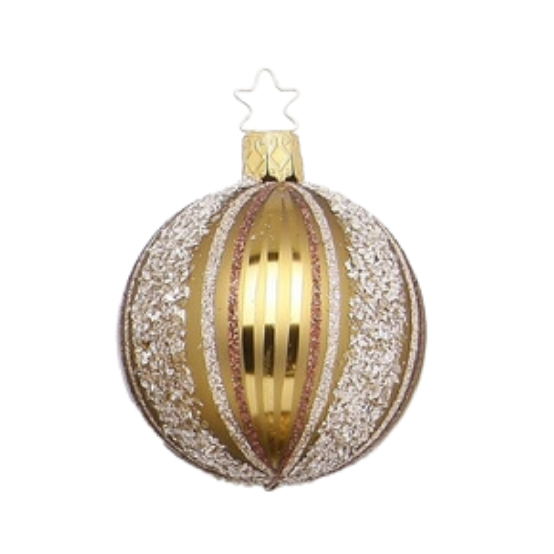 Kugel 8 cm, Sparkling Ball Ornament by Inge Glas of Germany