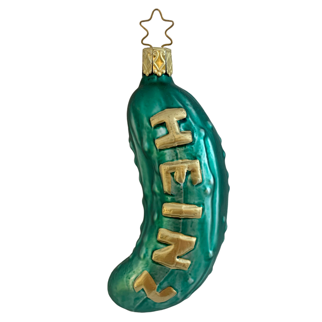 Green and Gold Heinz Pickle by Inge Glas of Germany