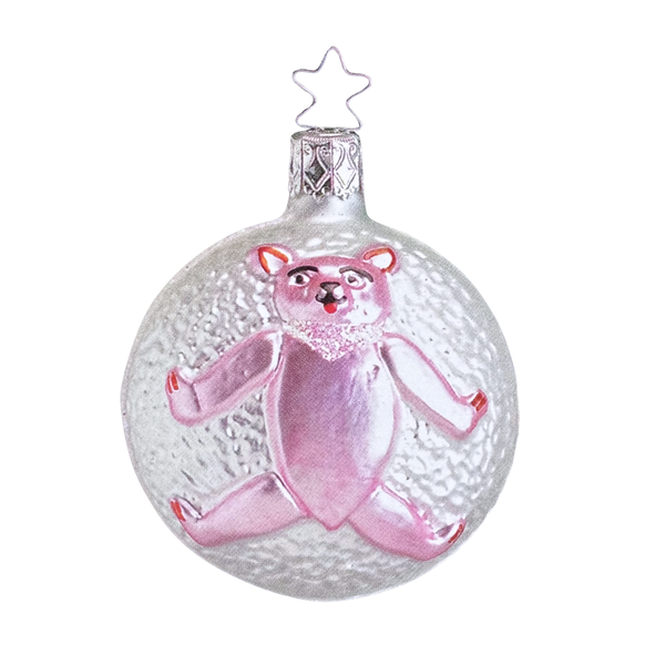 Teddy Bear on Ball, Pink by Inge Glas of Germany