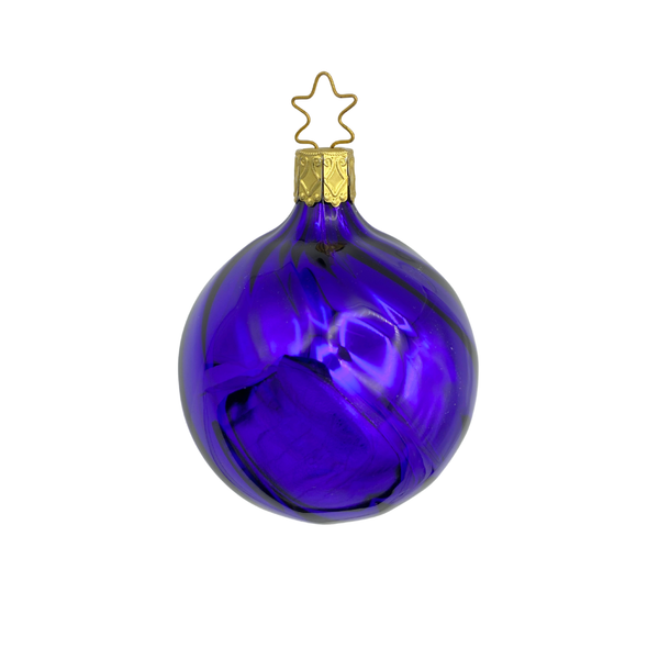 Shiny small mercury glass ball 2.25" Purple by Inge Glas of Germany