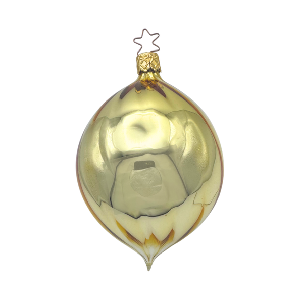 Mercury Glass Olive, amber, shiny by Inge Glas of Germany