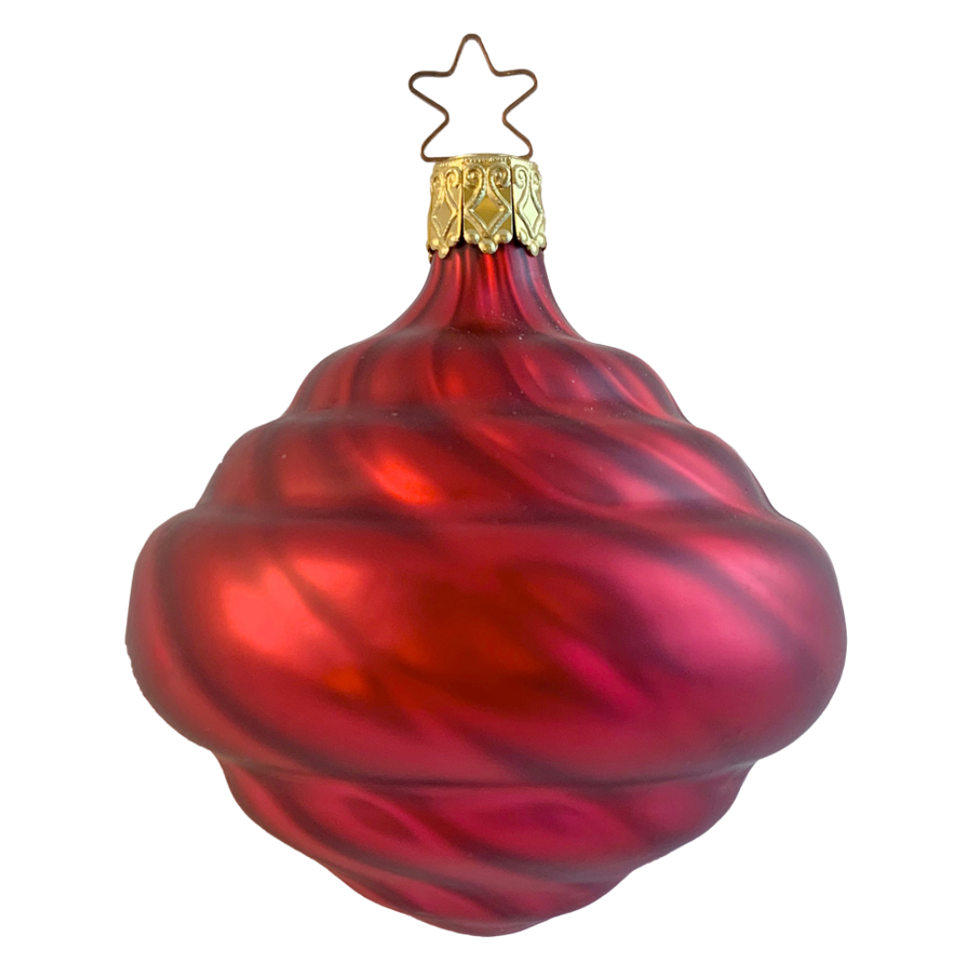 Mercury Glass Shell, burgundy, matte by Inge Glas of Germany