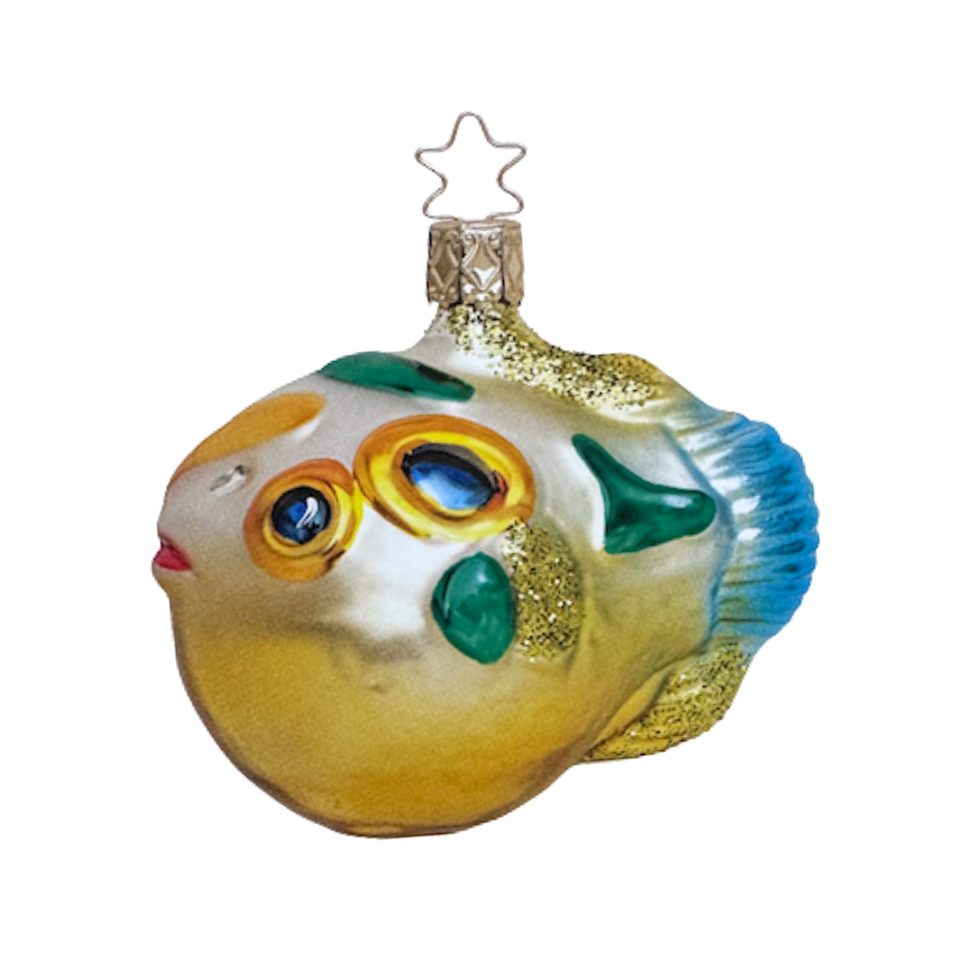 Blowin bubbles, fish, yellow by Inge Glas of Germany