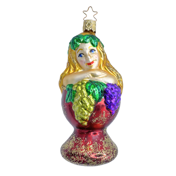 Goddess of the Grape Ornament by Inge Glas of Germany