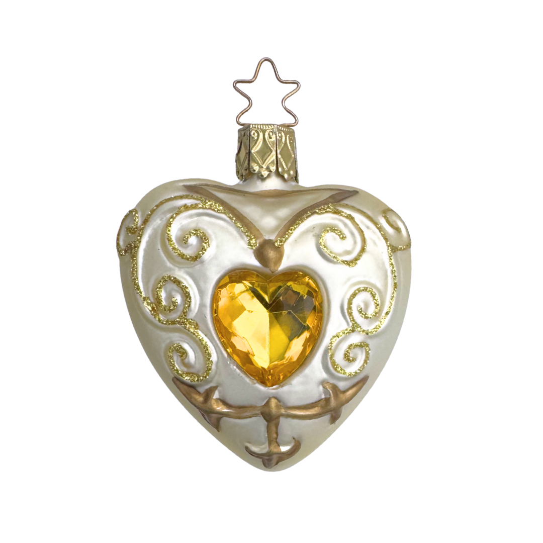 Heart, champagne matte by Inge Glas of Germany