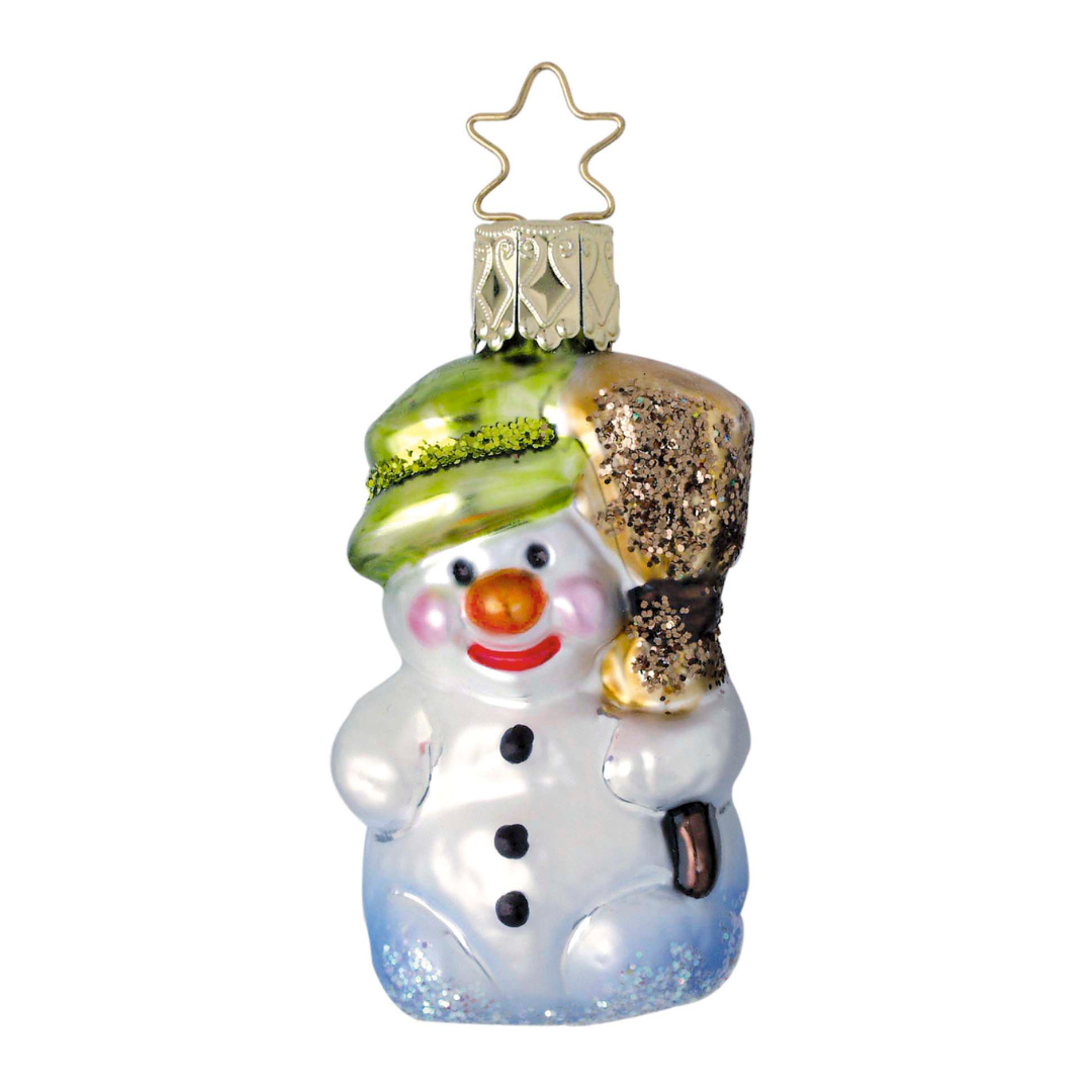 Smallest Snowman Ornament by Inge Glas of Germany