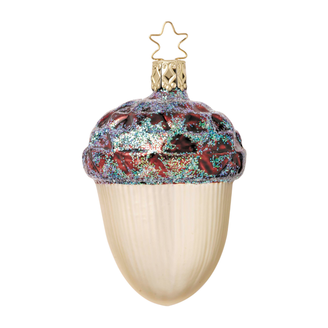 Bavarian Acorn, iridescent glitter by Inge Glas of Germany