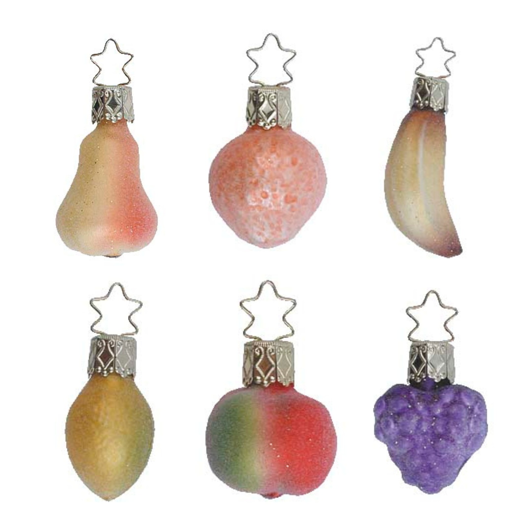Frosted Fantastic Fruit Ornament by Inge Glas of Germany