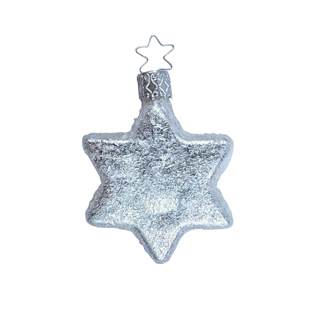 Petite Frosted Star, silver by Inge Glas of Germany