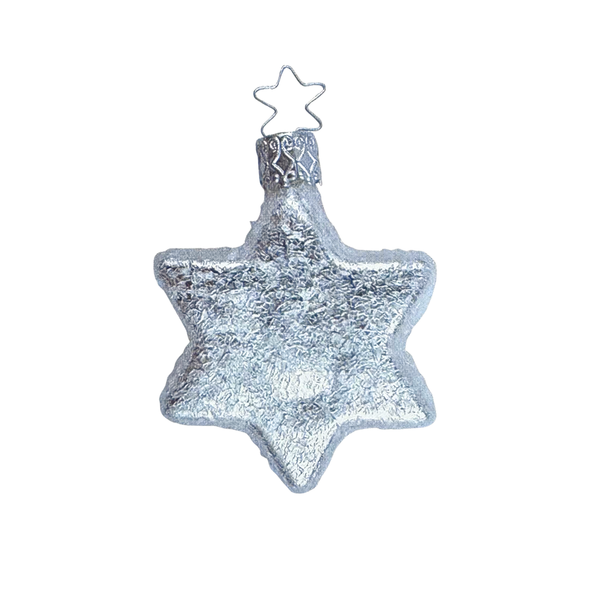 Petite Frosted Star, silver by Inge Glas of Germany