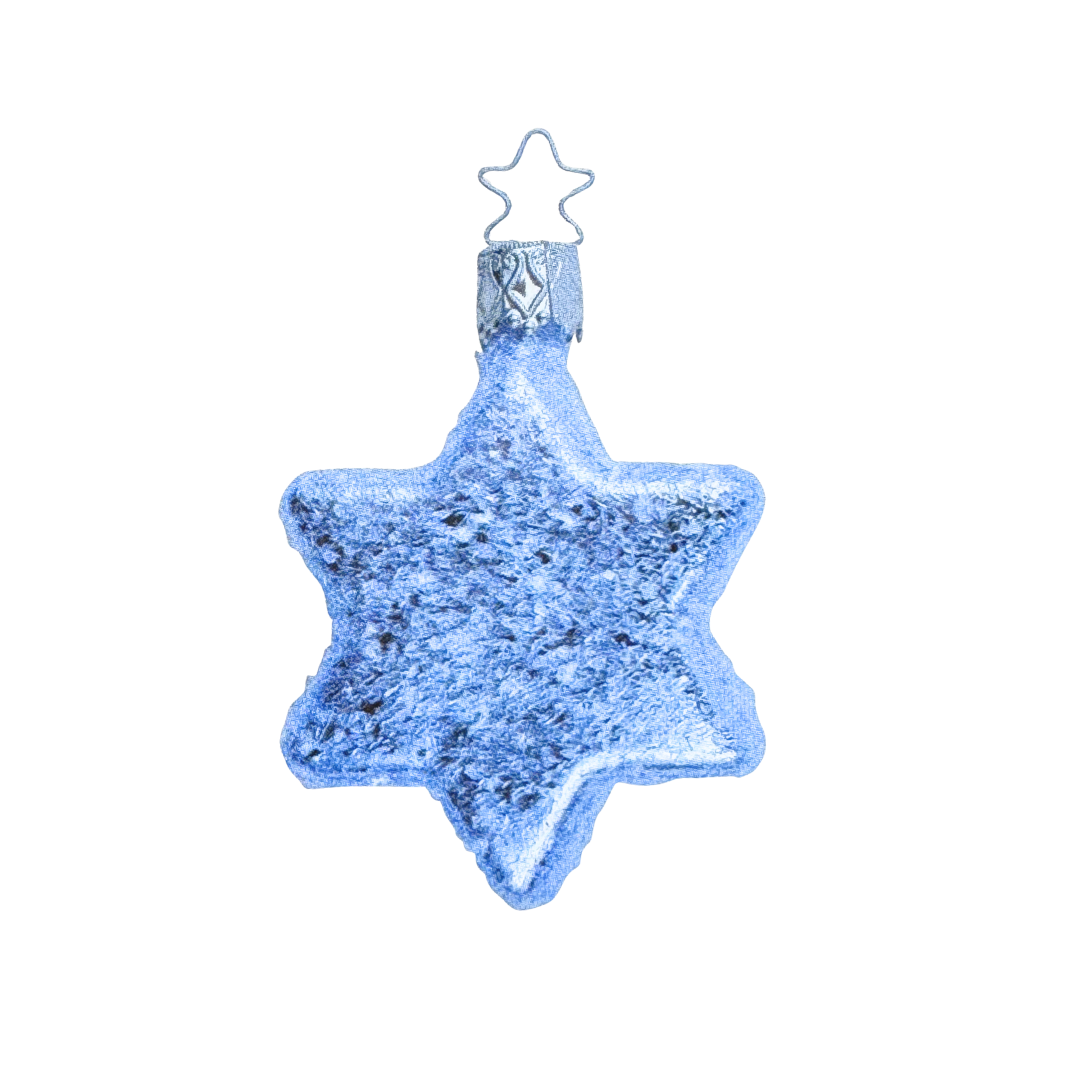Petite Frosted Star, blue by Inge Glas of Germany