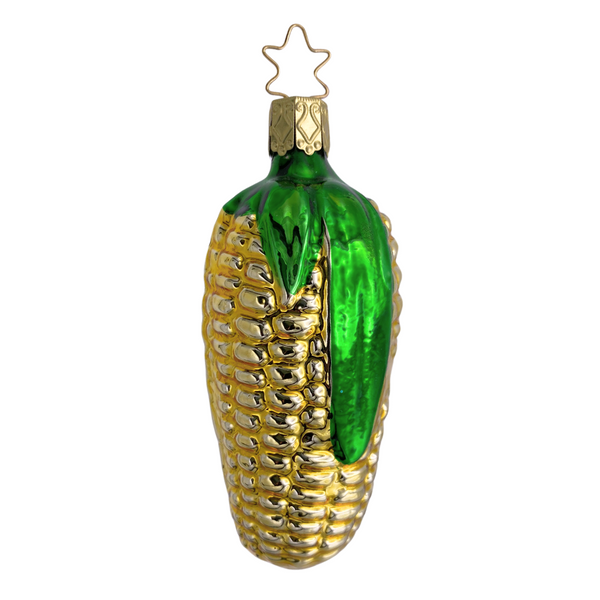 Shiny Corn Ornament by Inge Glas of Germany
