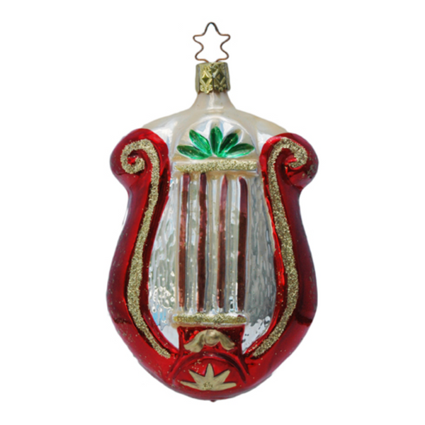 Christmas Lyre Ornament by Inge Glas of Germany
