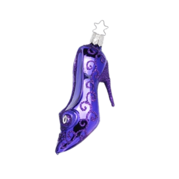 High Heel Ornament, violet by Inge Glas of Germany