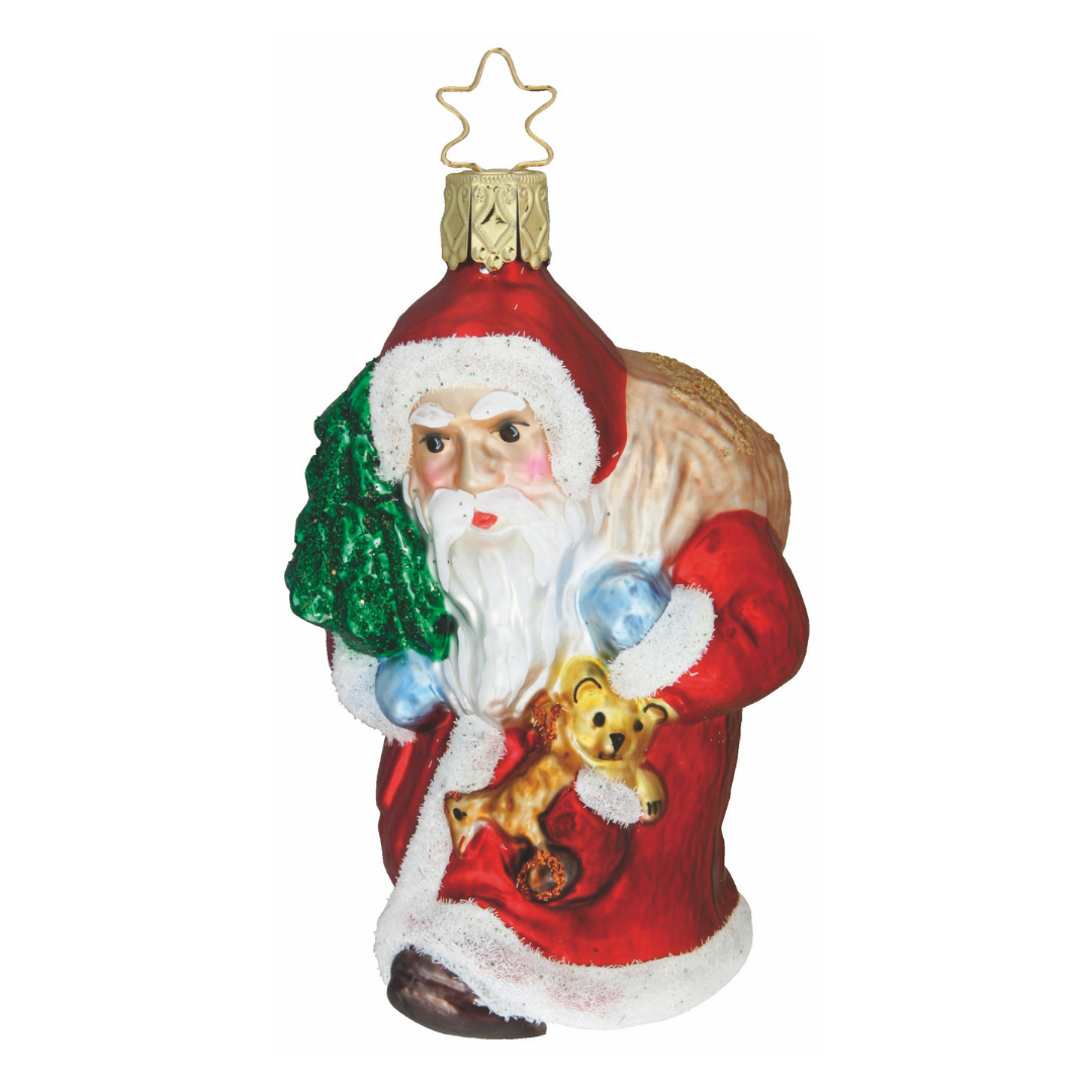 St. Nikolaus and the Meaning of Christmas, 10 Pc Boxed Ornament Set by Inge Glas of Germany