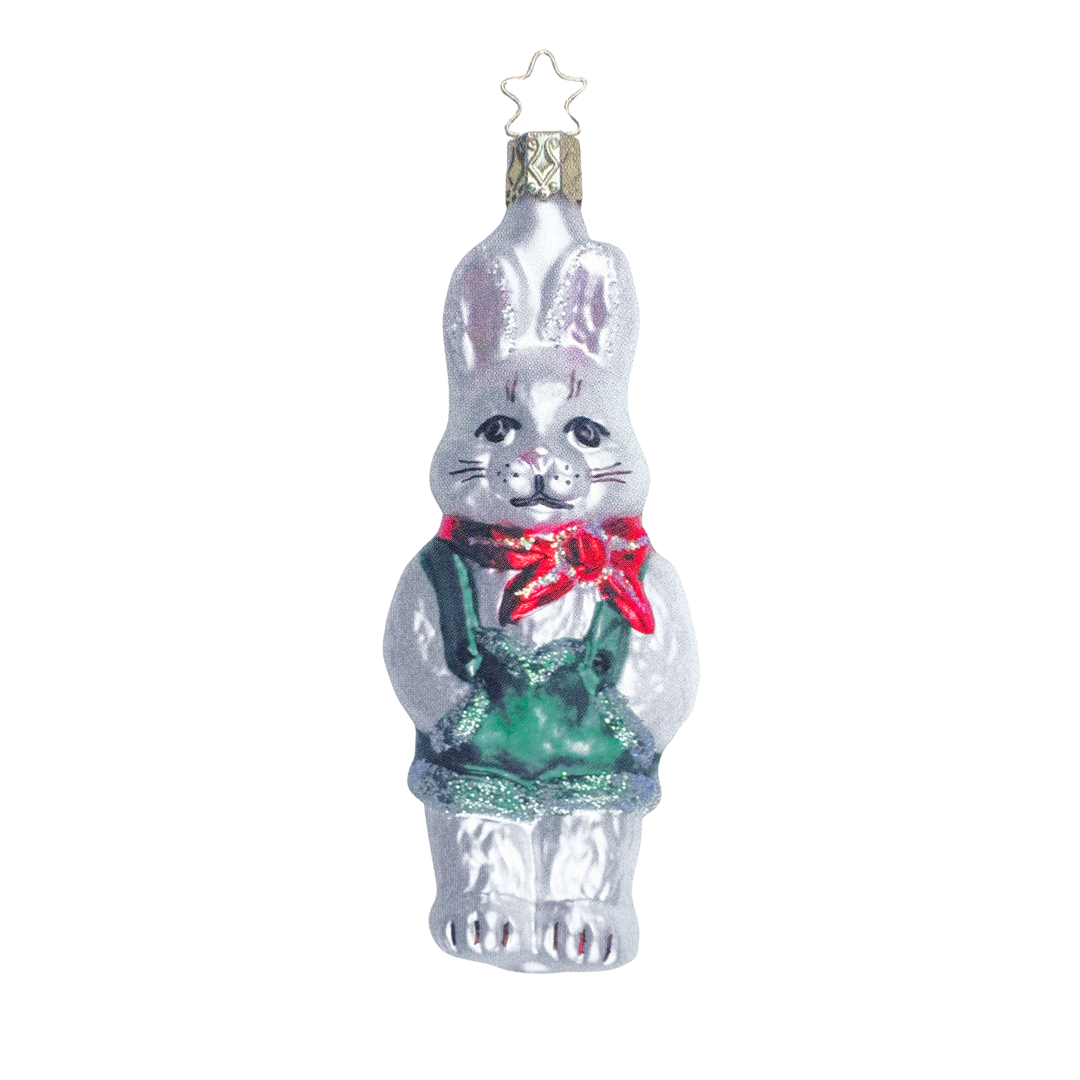 Country Bunny,  green and red by Inge Glas of Germany