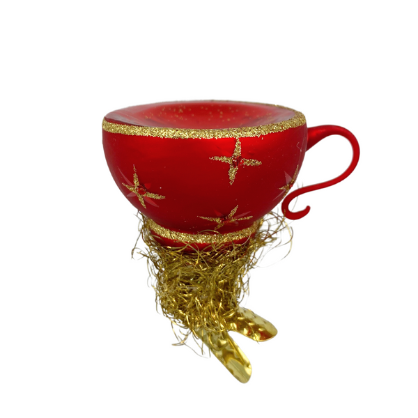 Christmastime Tea, Teacup Ornament by Inge Glas of Germany