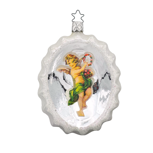 Angelic Flora, white with green by Inge Glas of Germany