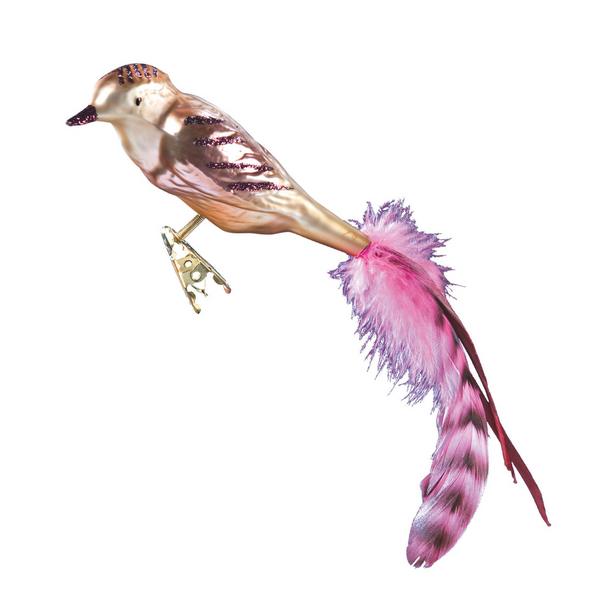 Magenta Flight Bird Ornament by Inge Glas of Germany