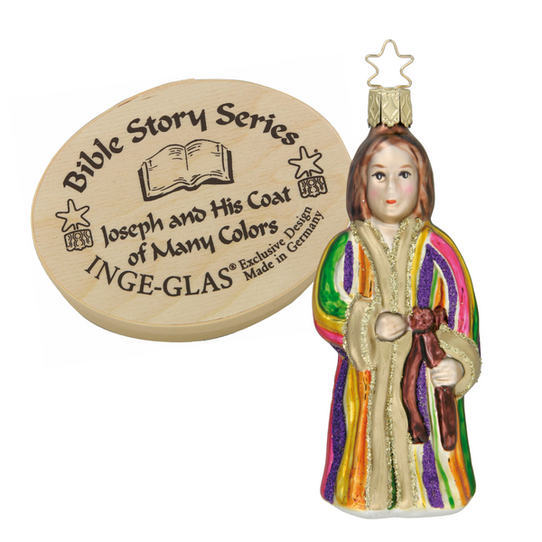 Joseph and His Coat of Many Colors Ornament by Inge Glas of Germany