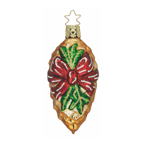 Tannenbaum's Gift Pinecone Ornament by Inge Glas of Germany