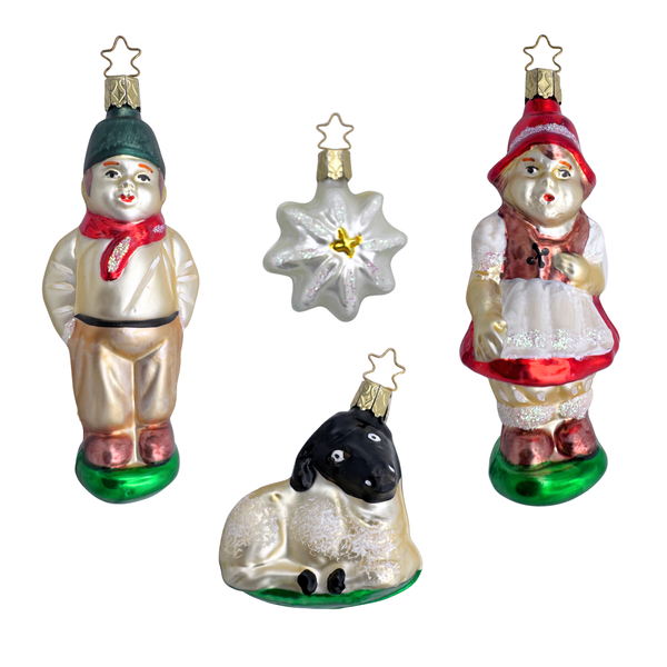 In the alps, 4 pc. Set by Inge Glas of Germany