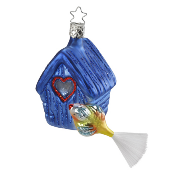 Bluebird's Delight Ornament by Inge Glas of Germany