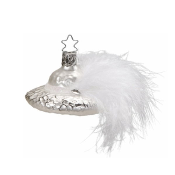 White Hatter, Hat Ornament by Inge Glas of Germany