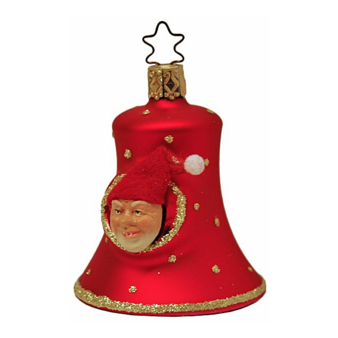 Ho-Ho-Ho Elf Bell Ornament by Inge Glas of Germany