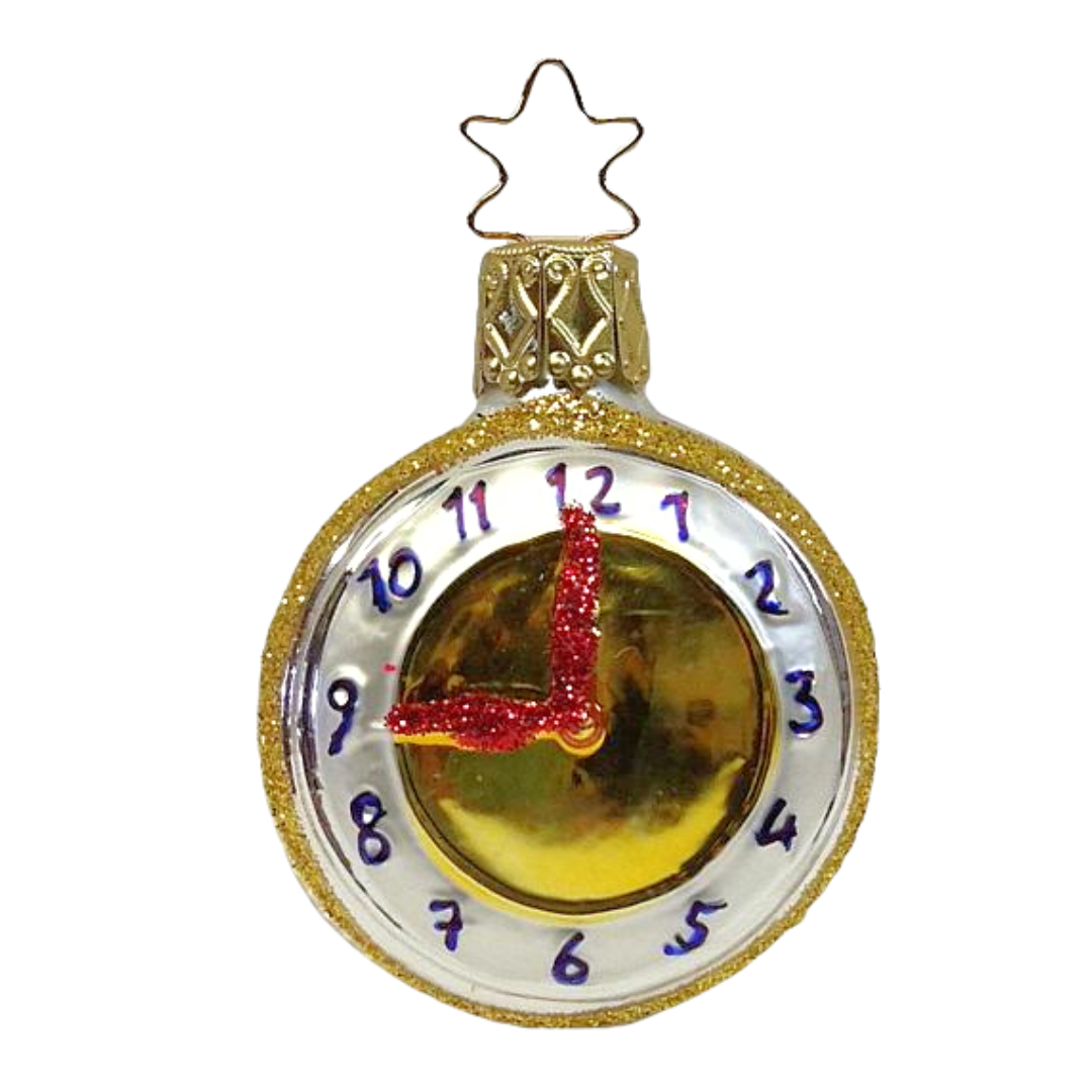 Round Pocket Watch Ornament by Inge Glas of Germany
