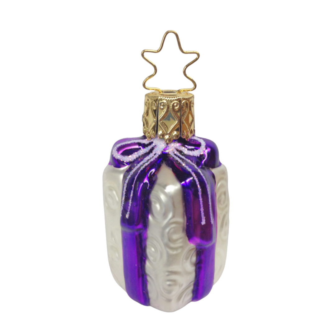 Present , silver with purple by Inge Glas of Germany