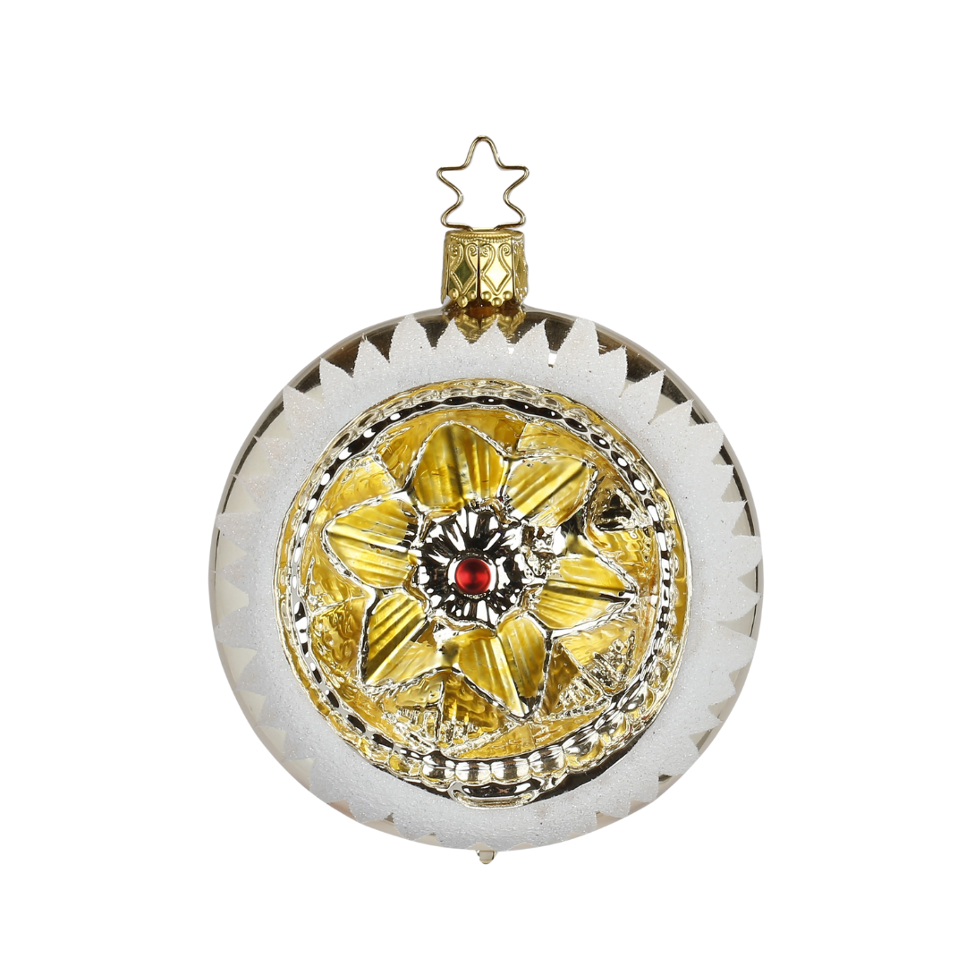 Golden Floral Reflector by Inge Glas of Germany