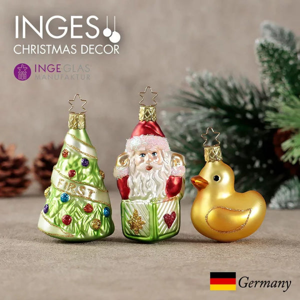 Inge Glas Espresso Coffee Pot 1-257-15 German Glass Christmas Ornament in  Gift Box 
