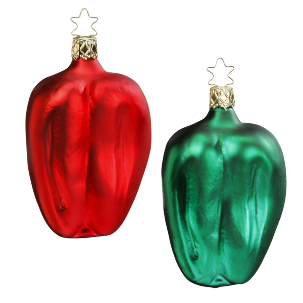 Pair of Peppers Ornament by Inge Glas of Germany