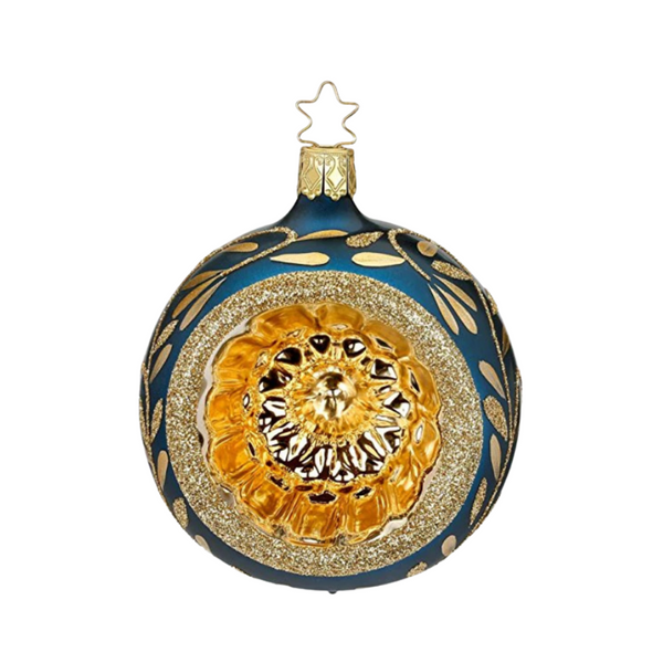 Vintage Lightness Reflector Ball, ocean blue, 8cm by Inge Glas of Germany