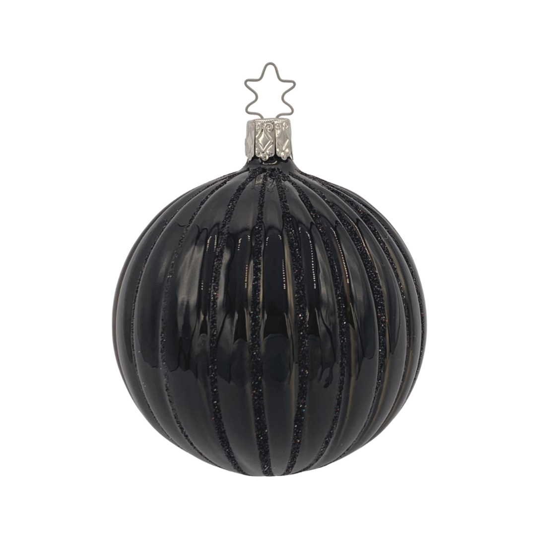 Amorous Ball, Black, 8cm by Inge Glas of Germany