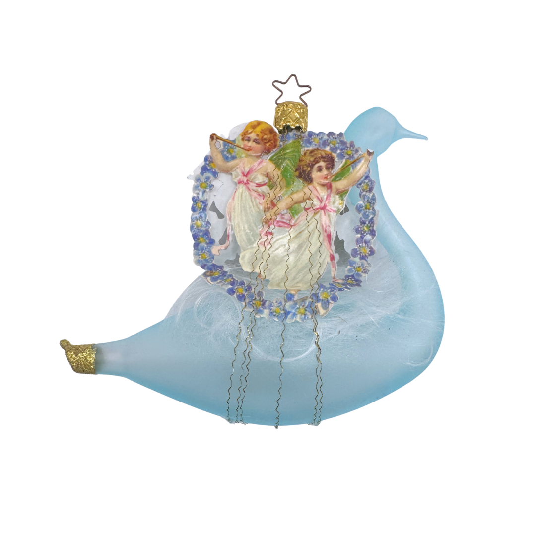 Swan with Angels, blue by Inge Glas of Germany