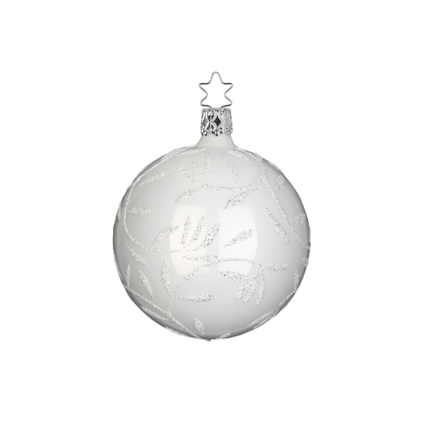 Delights Ball, porcelain white pearl, 6cm by Inge Glas of Germany