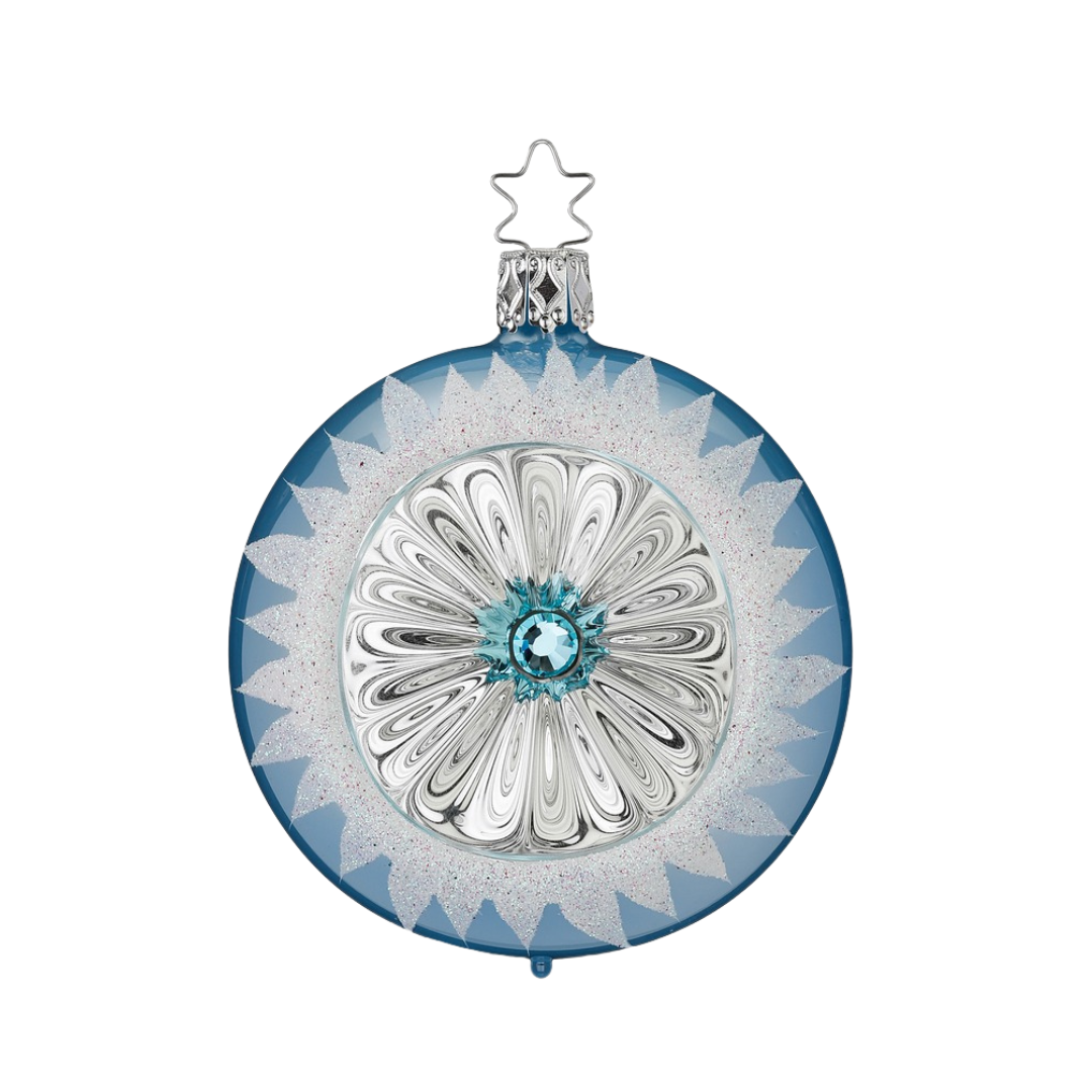 Winter Jewel, azure pearl, 8cm by Inge Glas of Germany