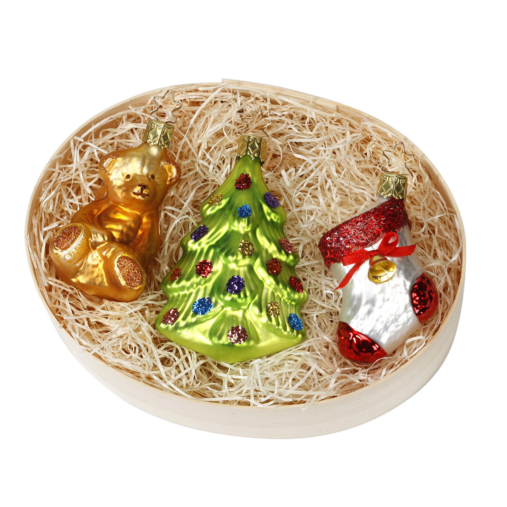 Baby's First Christmas 3rd Edition, 3 Piece Boxed Ornament Set by Inge Glas of Germany