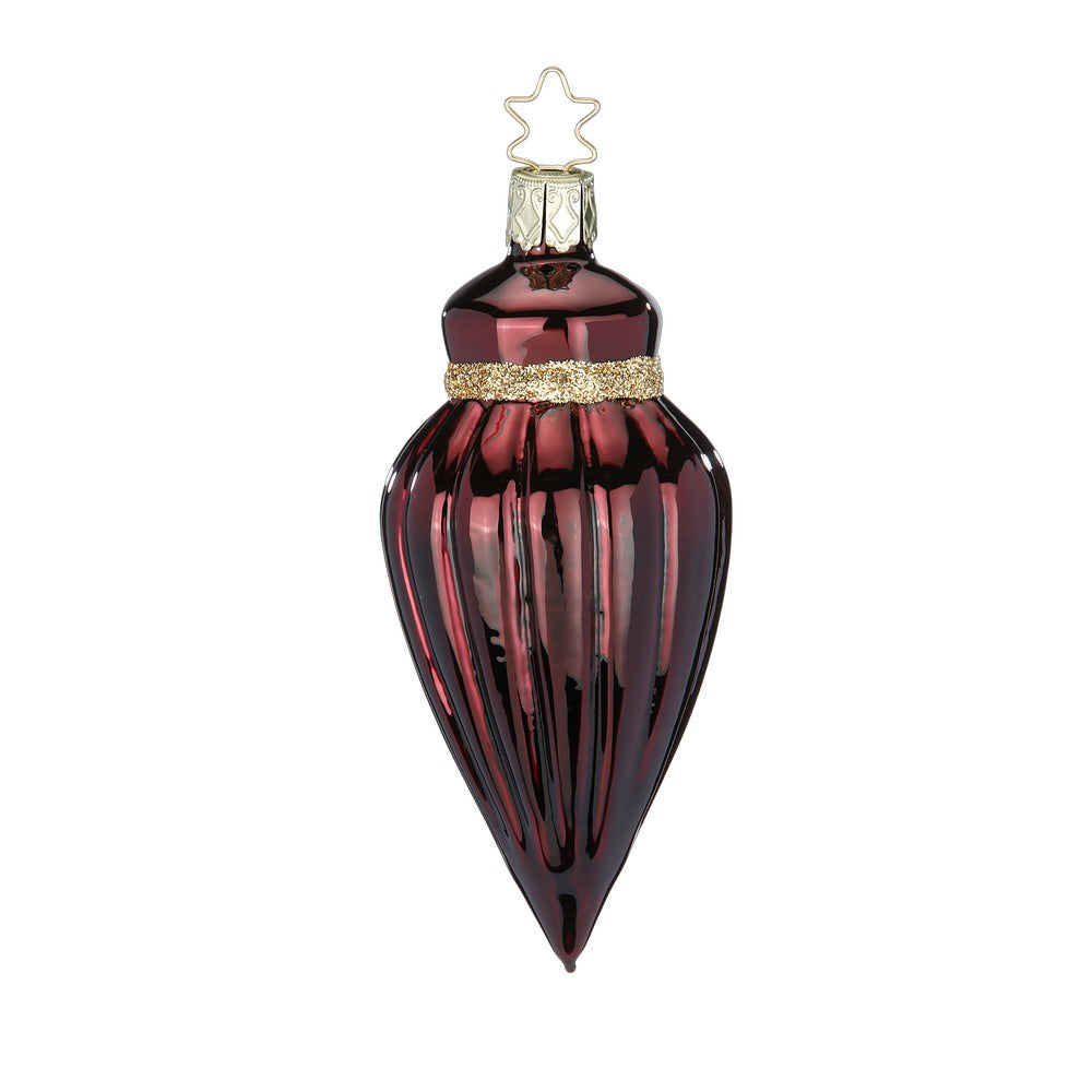 Jewel Ornament, burgundy by Inge Glas of Germany