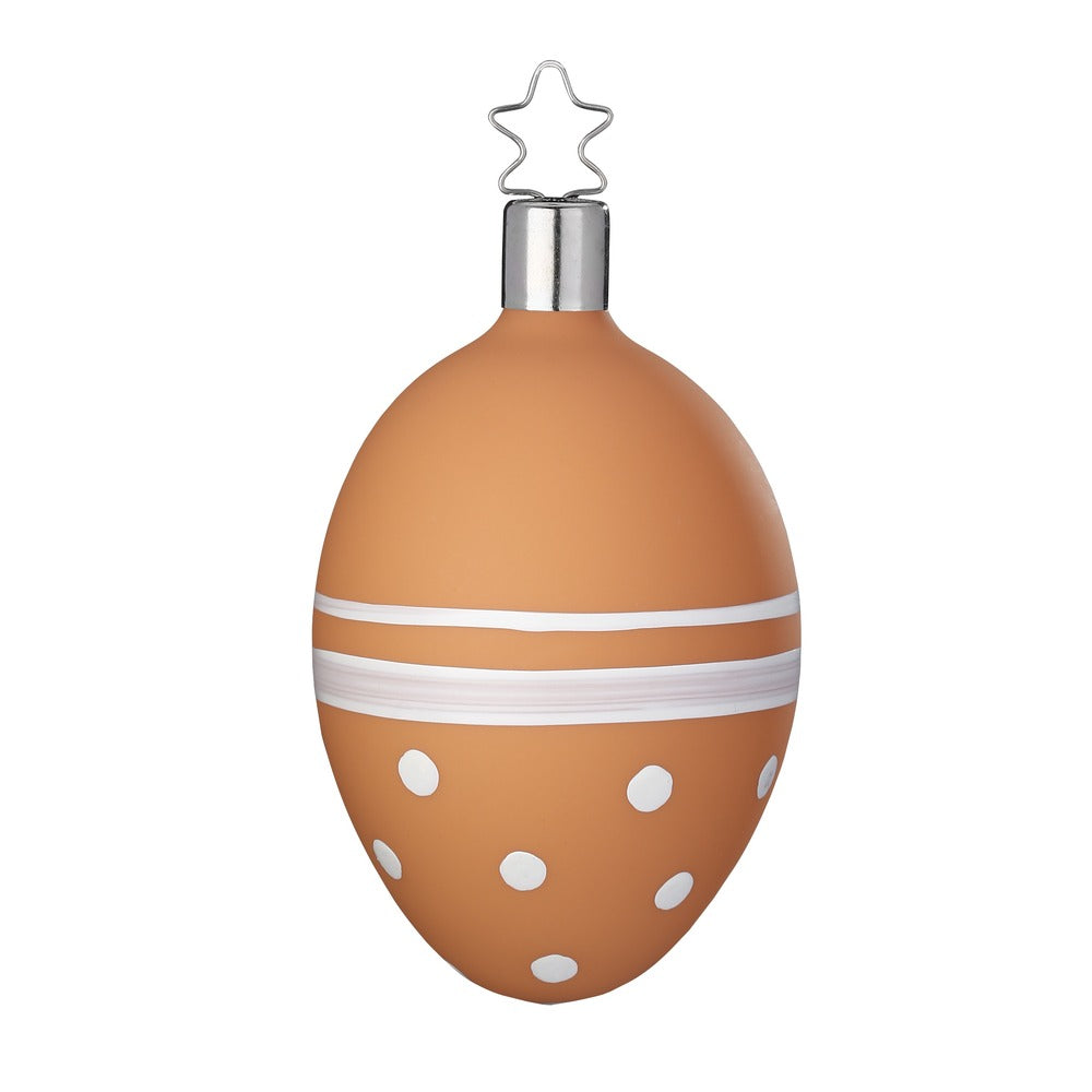 Spring Dots Egg, brown by Inge Glas of Germany