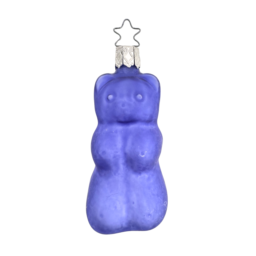 Gummy Bear, dark blue frosted by Inge Glas of Germany