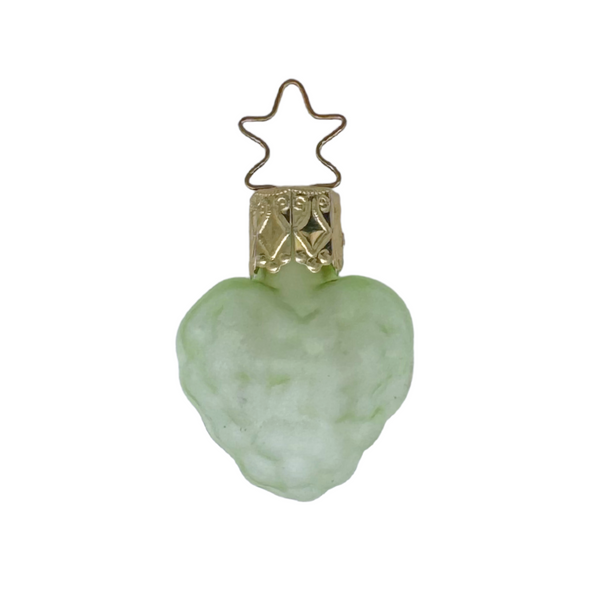 Green Grape cluster shaped ornaments with star tops by Inge Glas of Germany