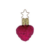 Red Grape cluster shaped ornaments with star tops by Inge Glas of Germany