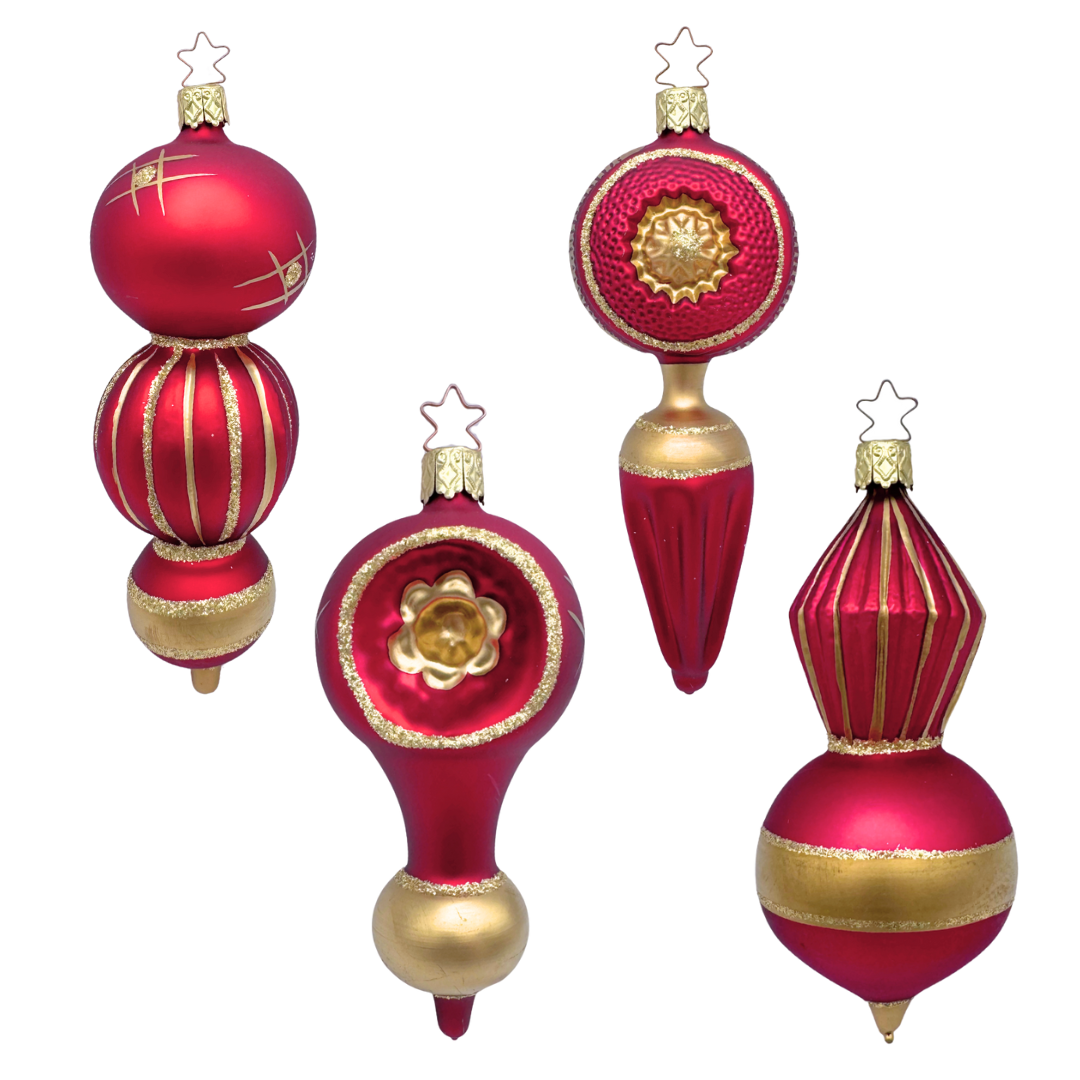 Red and Gold Baubles by Inge Glas of Germany