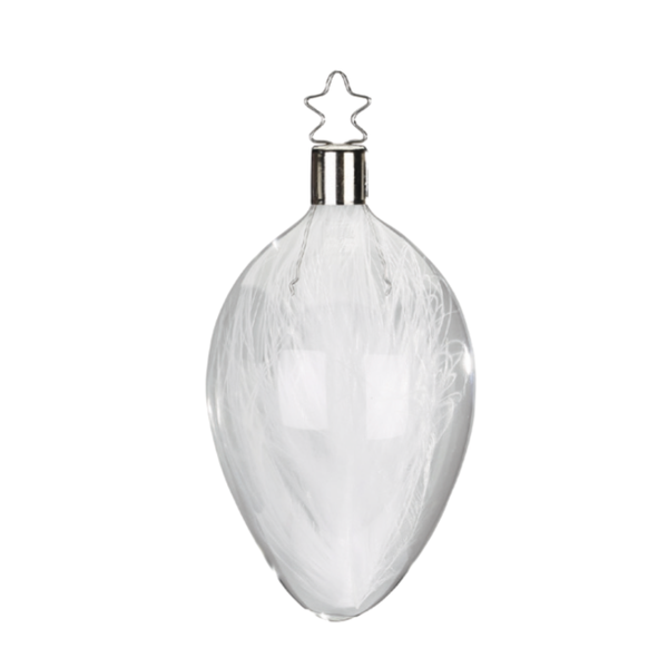 Feathery Egg, 4.2" by Inge Glas of Germany