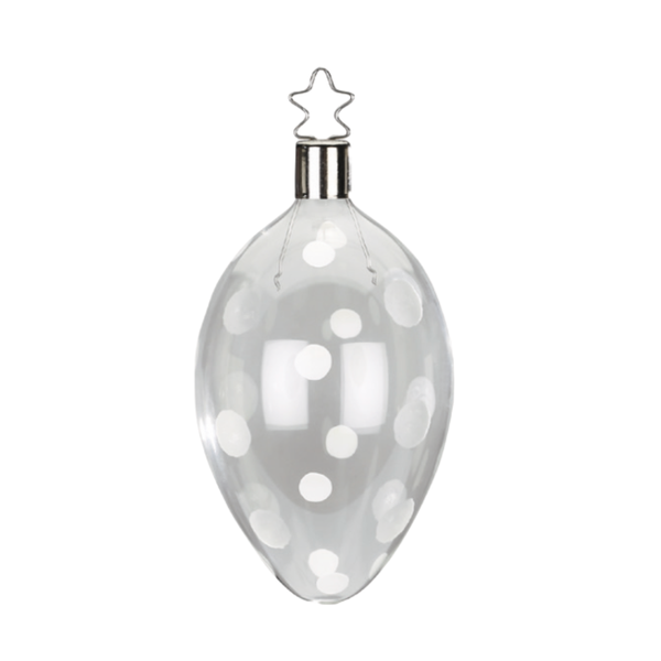 Mixed Dots Egg, 4.2" by Inge Glas of Germany